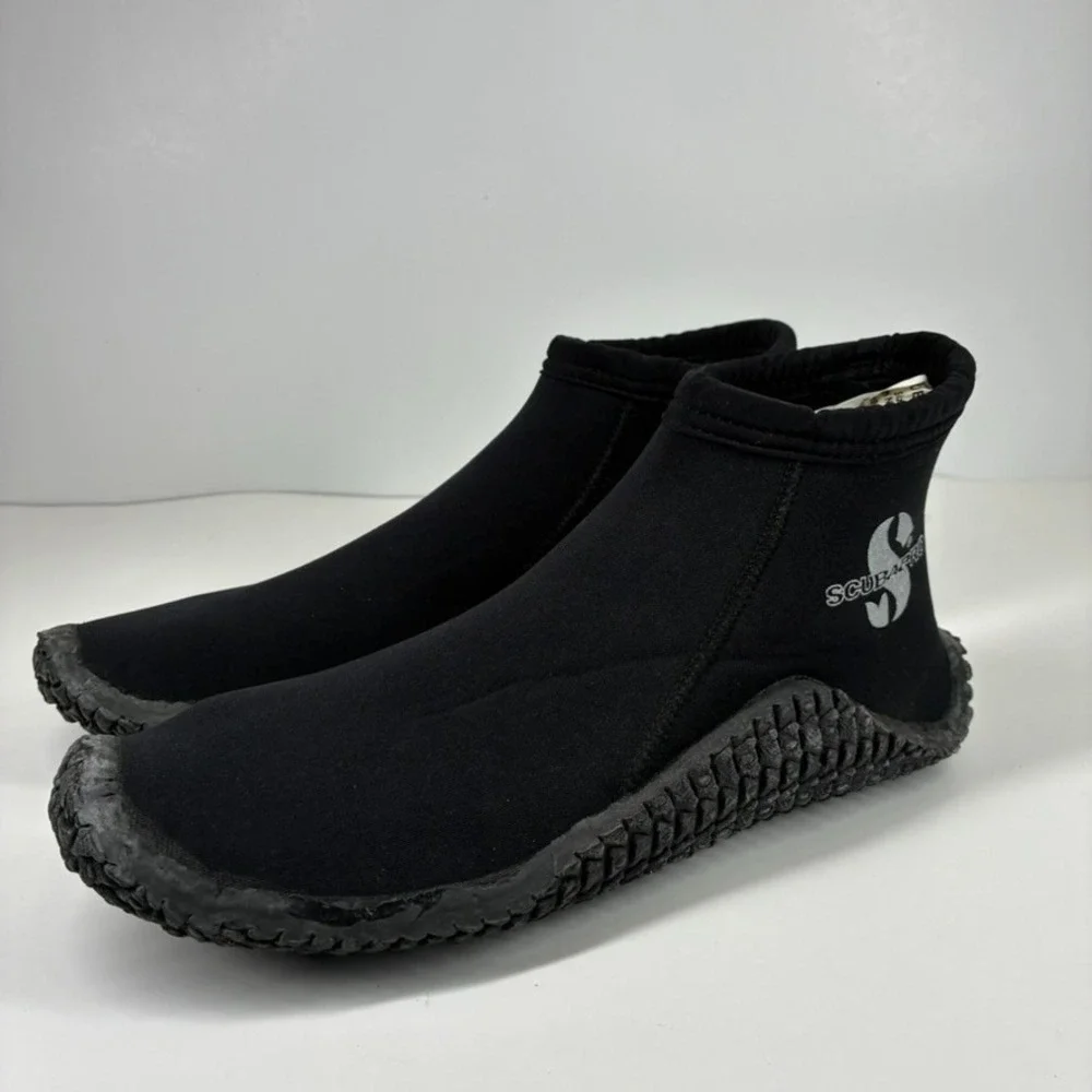 SCUBAPRO Delta Short 3 Men's US 8 Black Neoprene Slip-On Dive Boots Wetsuit Shoe